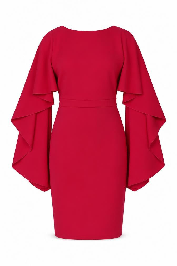 City Goddess Womens Pink Polyester Bodycon Size 8 Round Neck Zip