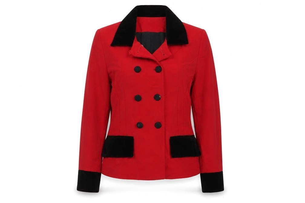 Michael Ambers Womens Red Jacket Size 10 Button