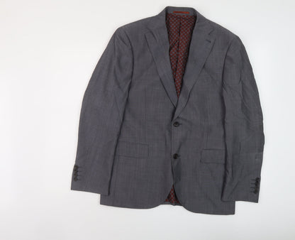 Next Mens Grey Wool Jacket Suit Jacket Size 40 Regular