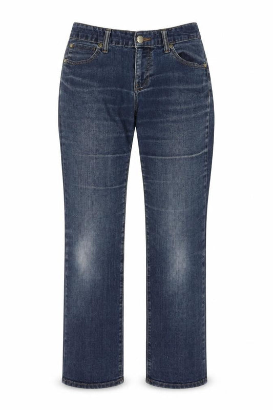 Gap Womens Blue Cotton Straight Jeans Size 8 L29 in Regular Button