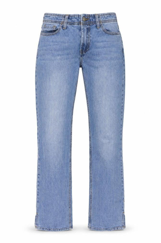 J. Galat Womens Blue Cotton Straight Jeans Size S L31 in Regular Button