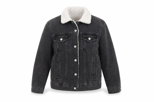 Topshop Womens Grey Jacket Size 6 Snap