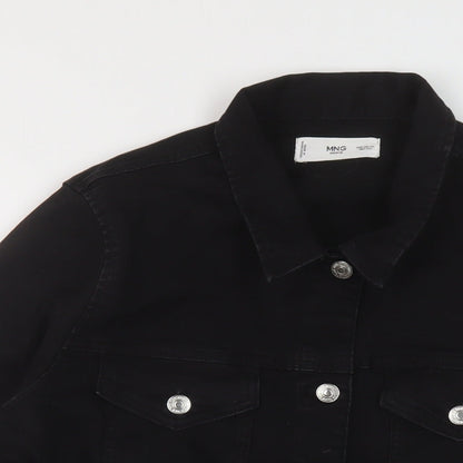 Mango Womens Black Jacket Size 2XL Button
