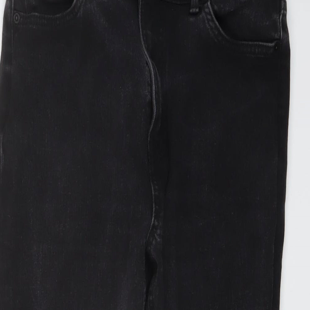 Marks and Spencer Womens Black Cotton Skinny Jeans Size 12 L26 in Regular Button