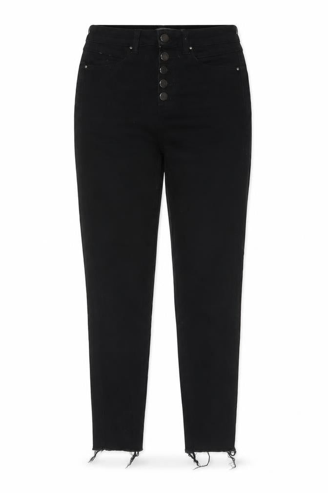 Mint Velvet Womens Black Cotton Skinny Jeans Size 8 L27 in Regular Button