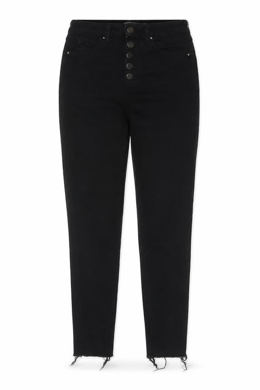 Mint Velvet Womens Black Cotton Skinny Jeans Size 8 L27 in Regular Button