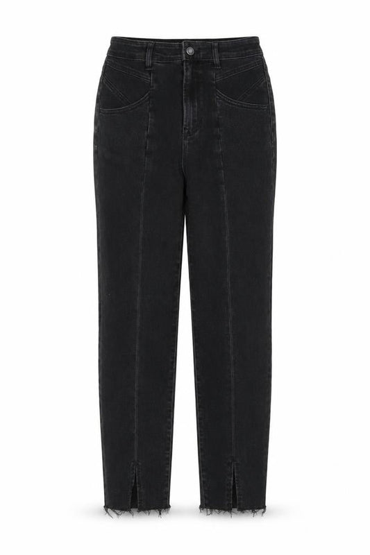 Stradivarius Womens Black Cotton Mom Jeans Size 10 L28 in Slim Button