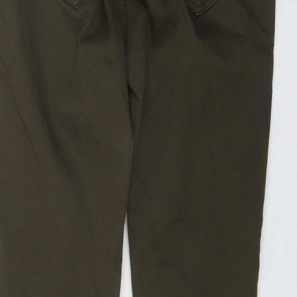 Marks and Spencer Womens Green Cotton Skinny Jeans Size 12 L27 in Regular Button