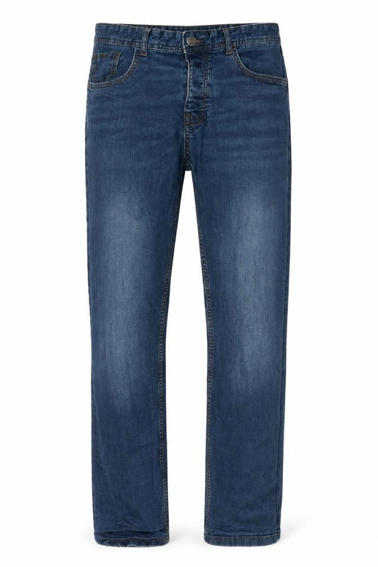 Denim & Co. Mens Blue Cotton Straight Jeans Size 32 in L31 in Regular Button