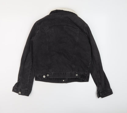 Topshop Womens Grey Jacket Size 4 Button
