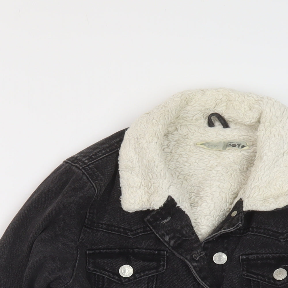 Topshop Womens Grey Jacket Size 4 Button