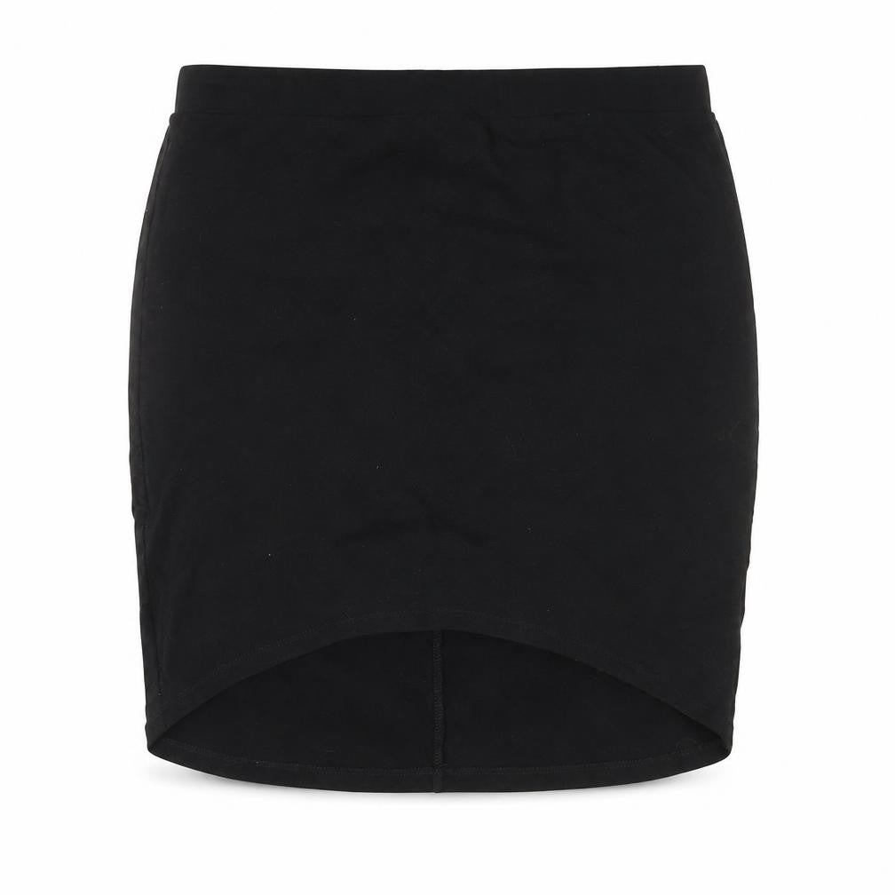 ASOS Womens Black Cotton Bandage Skirt Size 14 - Hi-Low