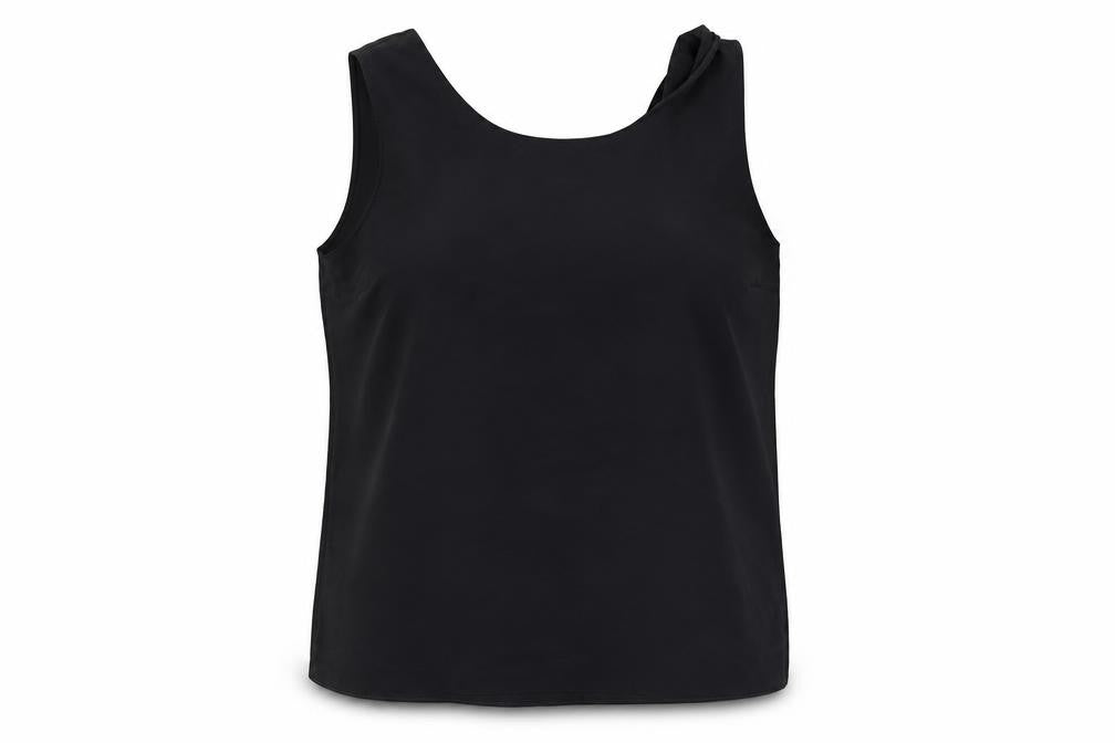 St Michael Womens Black Polyester Camisole Blouse Size 14 Scoop Neck