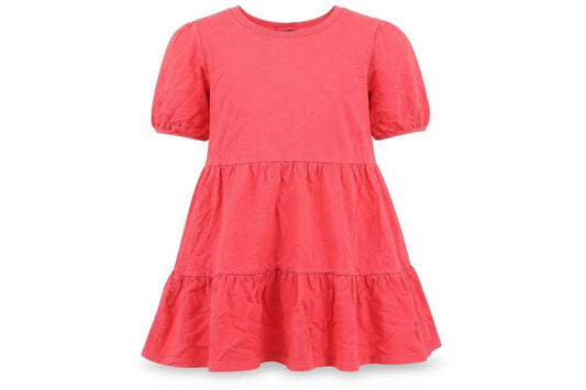 New Look Womens Pink Cotton A-Line Size 10 Round Neck Pullover - Smocked