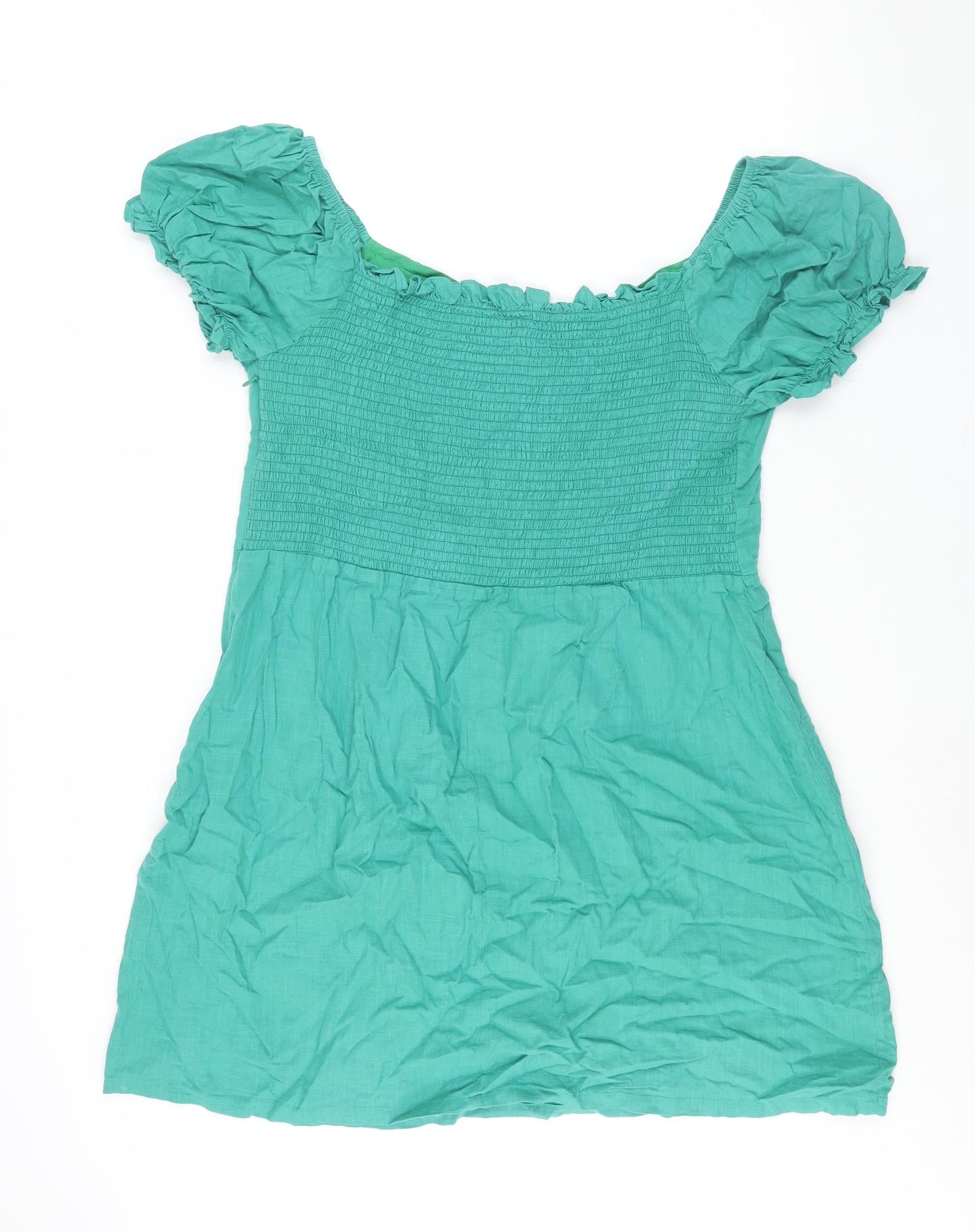 Glamorous Womens Green Viscose A-Line Size 20 Boat Neck Zip - Bow Detail