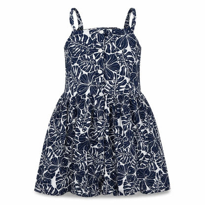 Anko Girls Blue Geometric Viscose A-Line Size 14 Years Square Neck Button