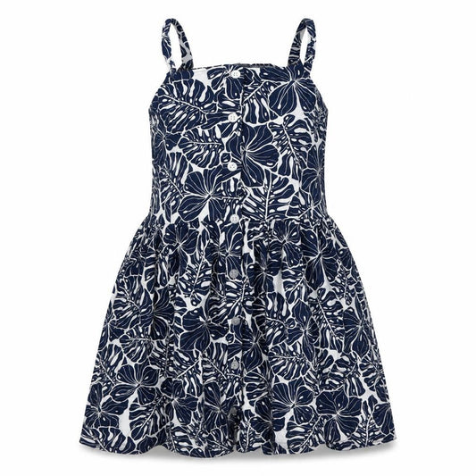 Anko Girls Blue Geometric Viscose A-Line Size 14 Years Square Neck Button