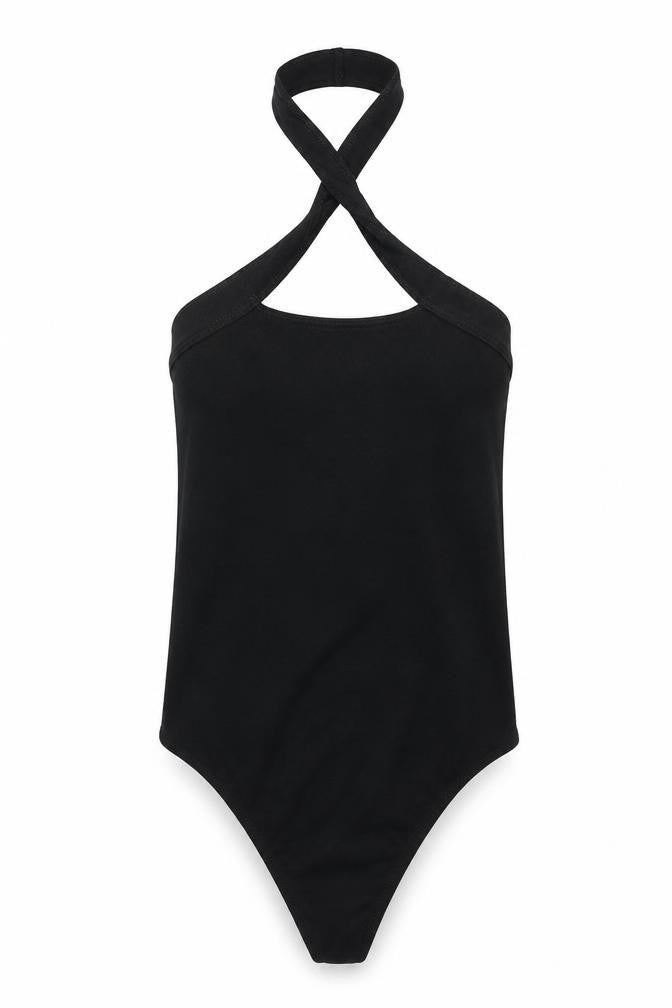 Out From Under Womens Black Polyamide Bodysuit One-Piece Size M Pullover - Backless Size M-L