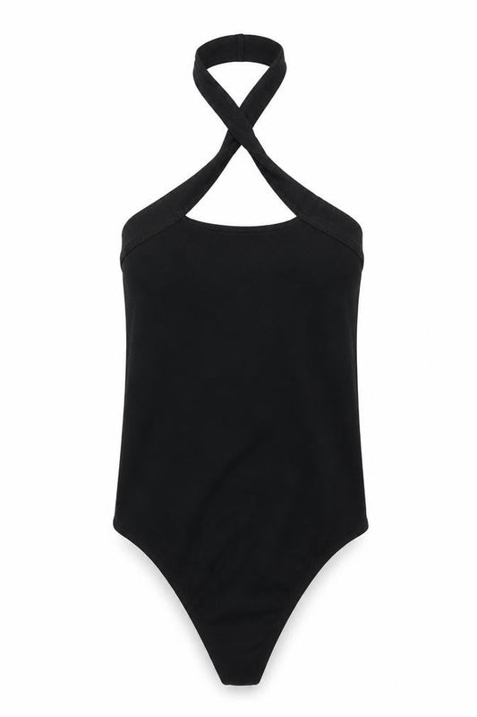 Out From Under Womens Black Polyamide Bodysuit One-Piece Size M Pullover - Backless Size M-L