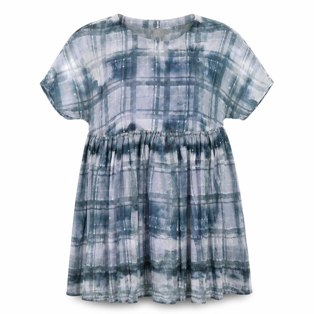 ASOS Womens Blue Geometric Polyester Trapeze & Swing Size 14 Round Neck Pullover
