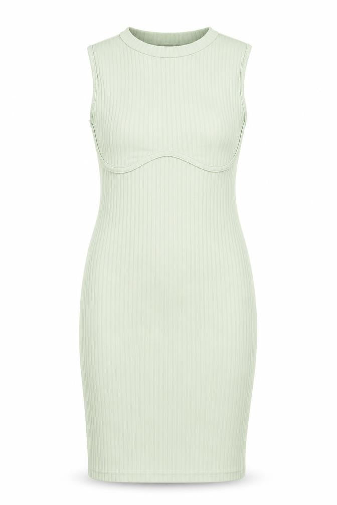 PRETTYLITTLETHING Womens Green Polyester Bodycon Size 12 Mock Neck Pullover