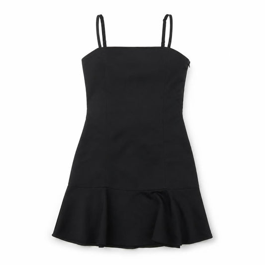 Style Mafia Womens Black Polyester Mini Size M Square Neck Zip