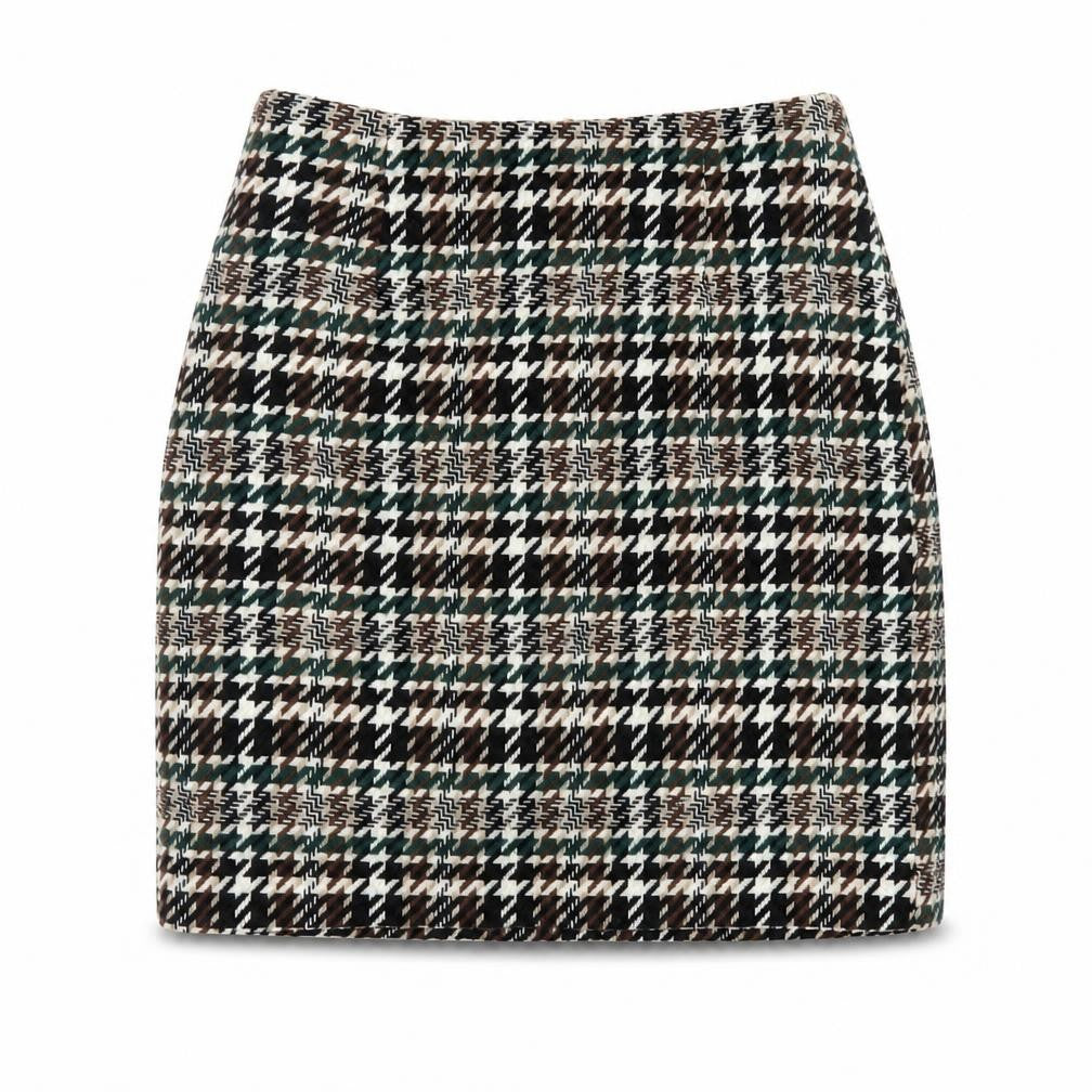 H&M Womens Multicoloured Geometric Polyester A-Line Skirt Size 4 Zip