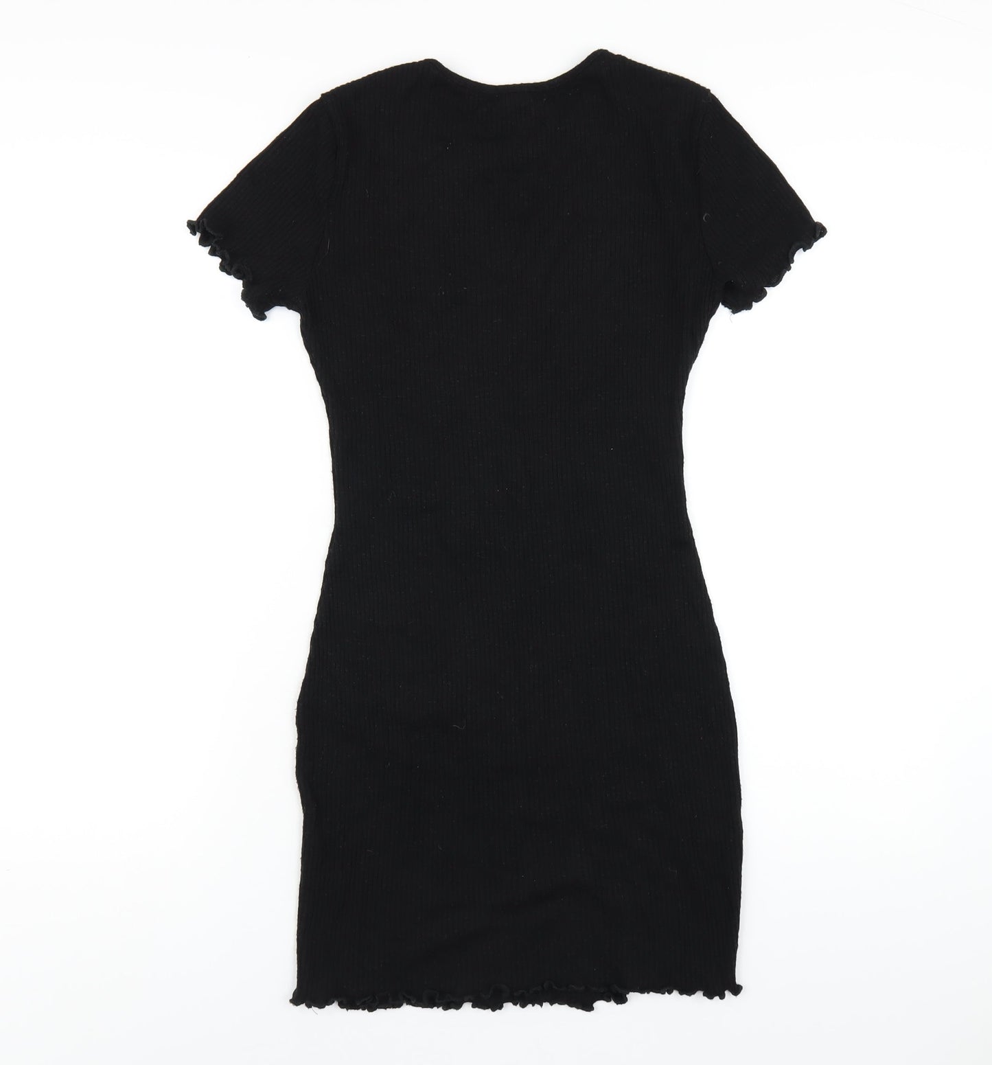 Popular 21 Womens Black Viscose Bodycon Size M Round Neck Pullover