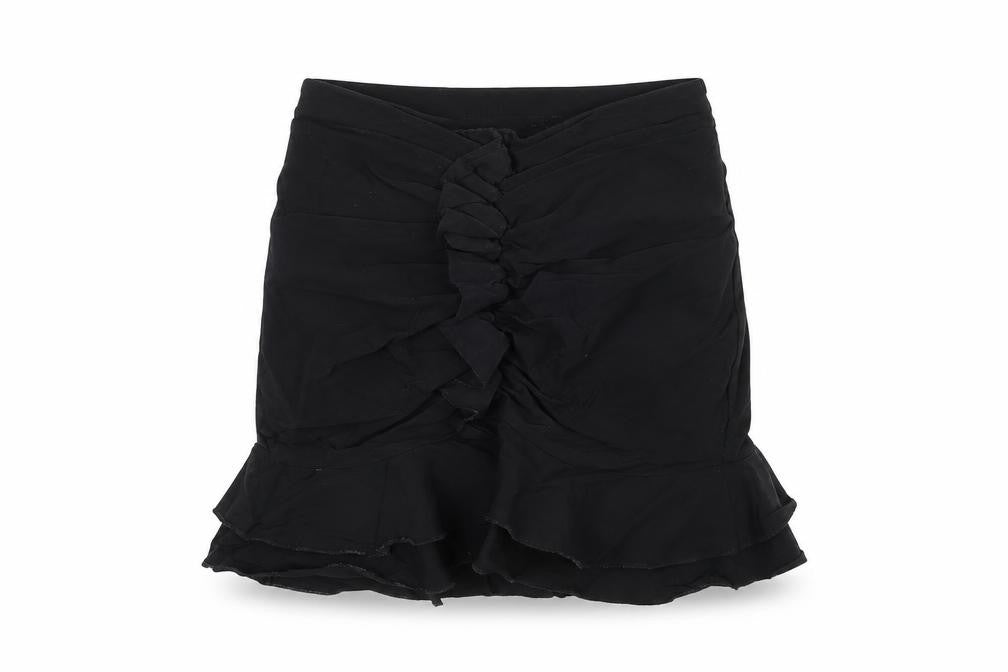 PRETTYLITTLETHING Womens Black Polyester Mini Skirt Size 4