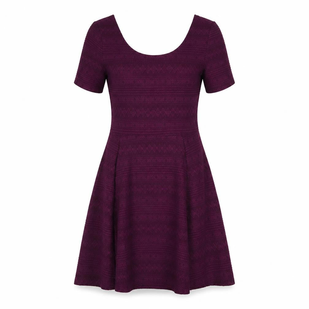 H&M Womens Purple Polyester A-Line Size M Scoop Neck Pullover