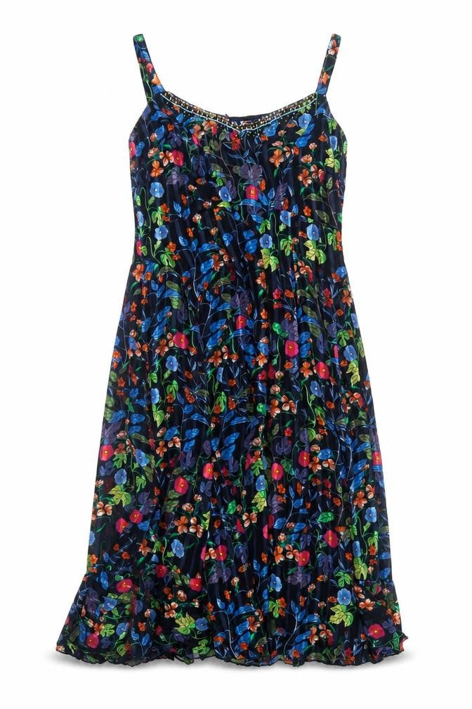 Marks & Spencer Womens Multicoloured Geometric Polyester A-Line Size 10 V-Neck Pullover