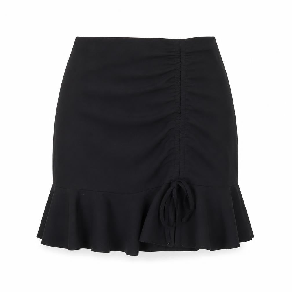 New Look Womens Black Polyester A-Line Skirt Size 10