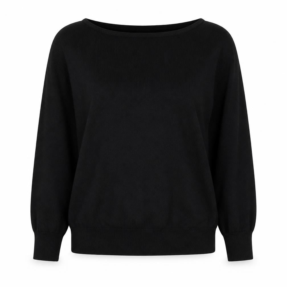 NEXT Womens Black Round Neck Viscose Pullover Jumper Size 14
