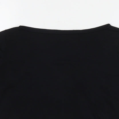 Next Womens Black Round Neck Viscose Pullover Jumper Size 14