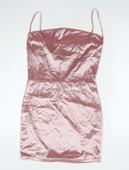 PARISIAN SIGNATURE Womens Pink Polyester Mini Size 12 Cowl Neck Pullover