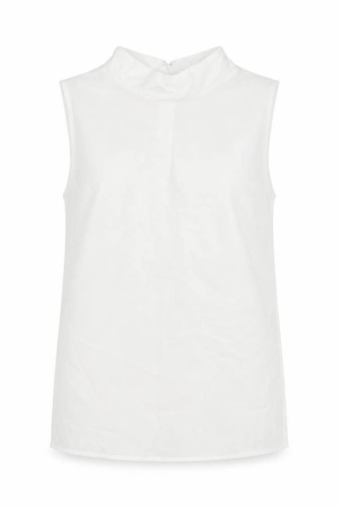 French Connection Womens White Polyester Basic Tank Size XS Round Neck