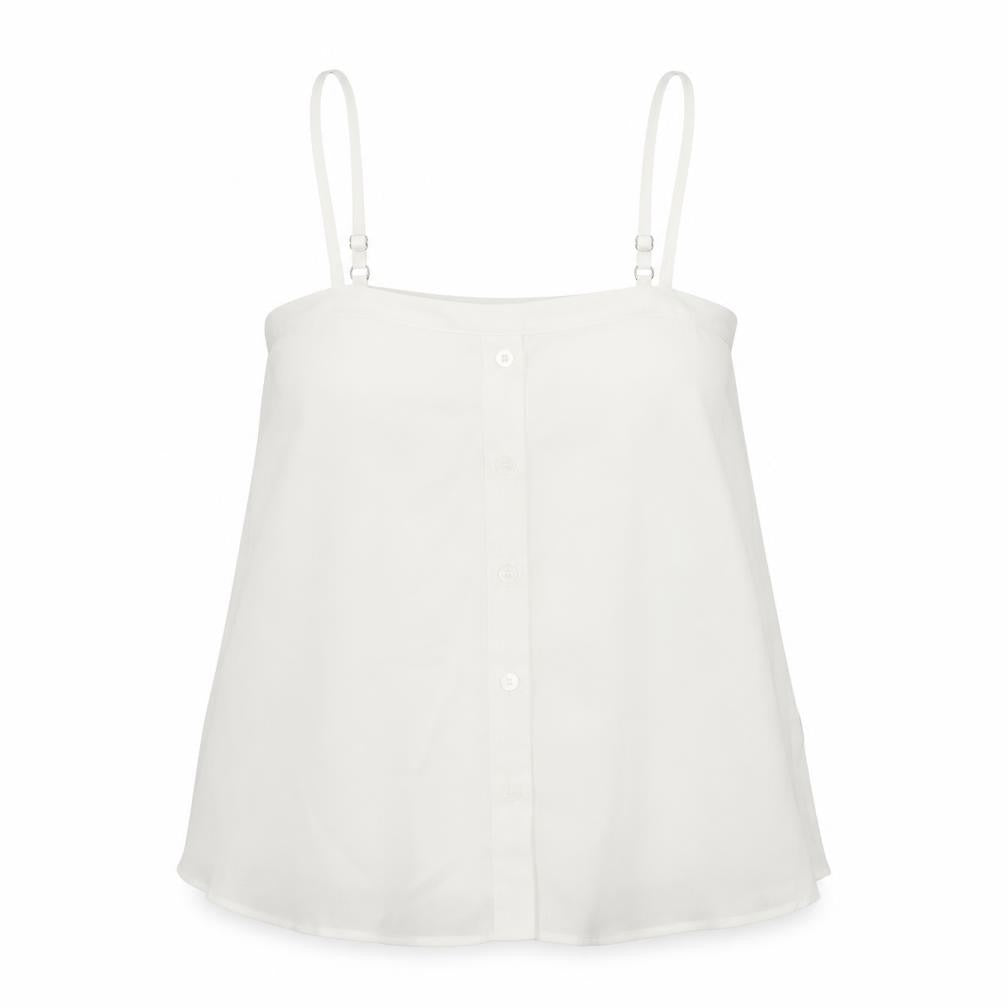 River Island Womens White Polyester Basic Button-Up Size 12 Square Neck