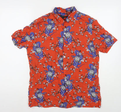 Casual Shirt Company Womens Multicoloured Floral Viscose Basic Button-Up Size M Collared