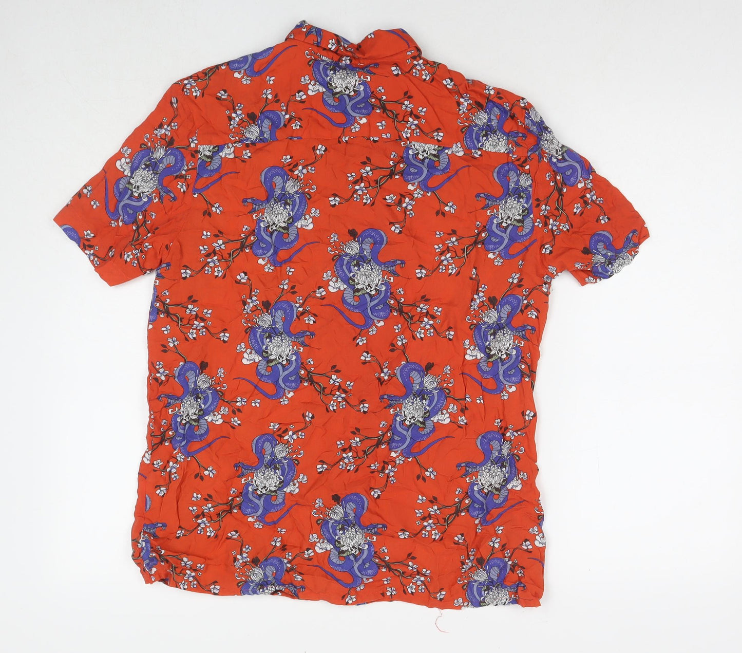 Casual Shirt Company Womens Multicoloured Floral Viscose Basic Button-Up Size M Collared