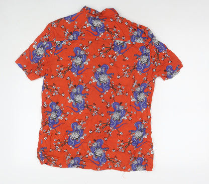 Casual Shirt Company Womens Multicoloured Floral Viscose Basic Button-Up Size M Collared
