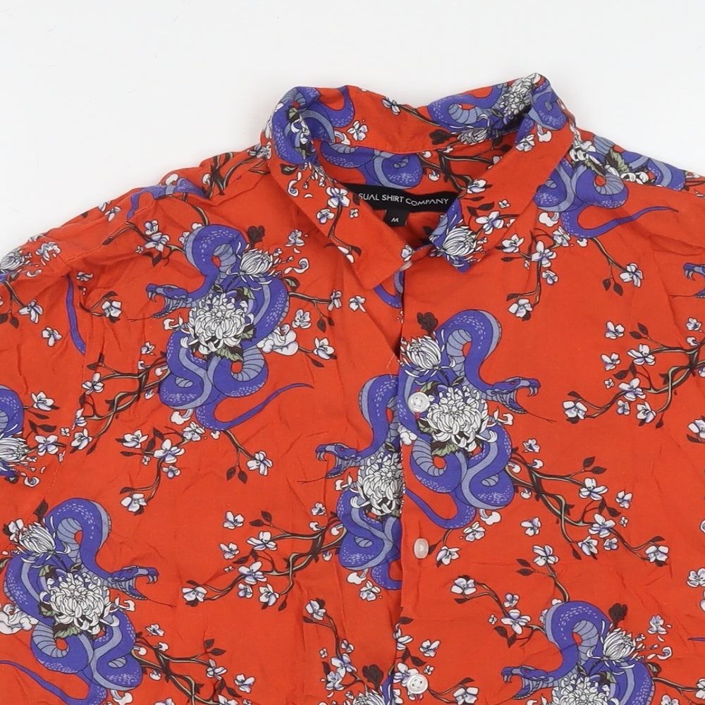 Casual Shirt Company Womens Multicoloured Floral Viscose Basic Button-Up Size M Collared
