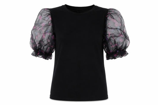 Dorothy Perkins Womens Black Cotton Basic T-Shirt Size 14 Round Neck