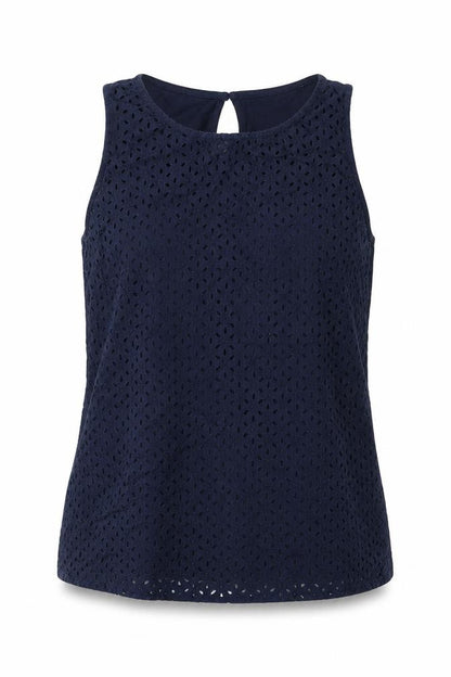 Next Womens Blue Cotton Basic Tank Size 10 Round Neck