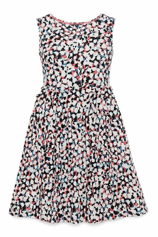 Maine New England Womens Multicoloured Geometric Viscose Tank Dress Size 10 Round Neck Pullover