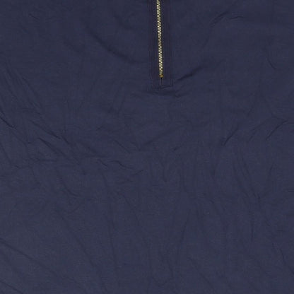 Marks & Spencer Womens Blue Viscose Basic T-Shirt Size 12 Round Neck