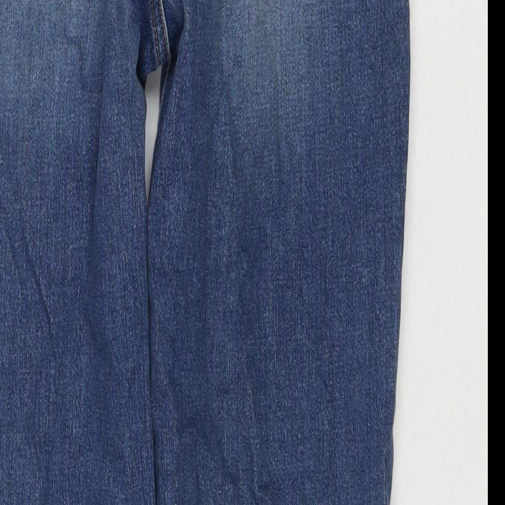 FRAME Womens Blue Cotton Straight Jeans Size 26 L27 in Regular Zip