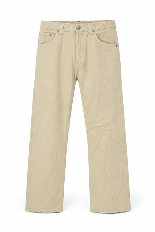 Next Mens Beige Cotton Straight Jeans Size 34 in L31 in Regular Button