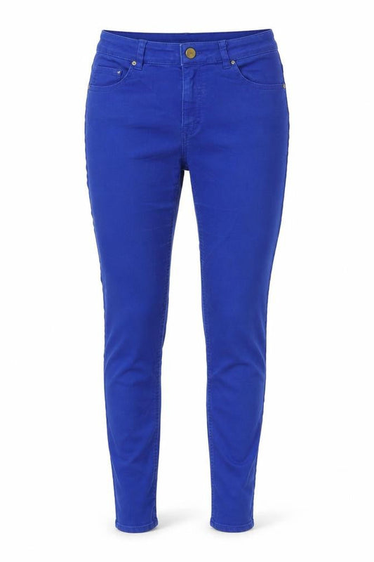 H&M Womens Blue Cotton Skinny Jeans Size 14 L30 in Regular Button
