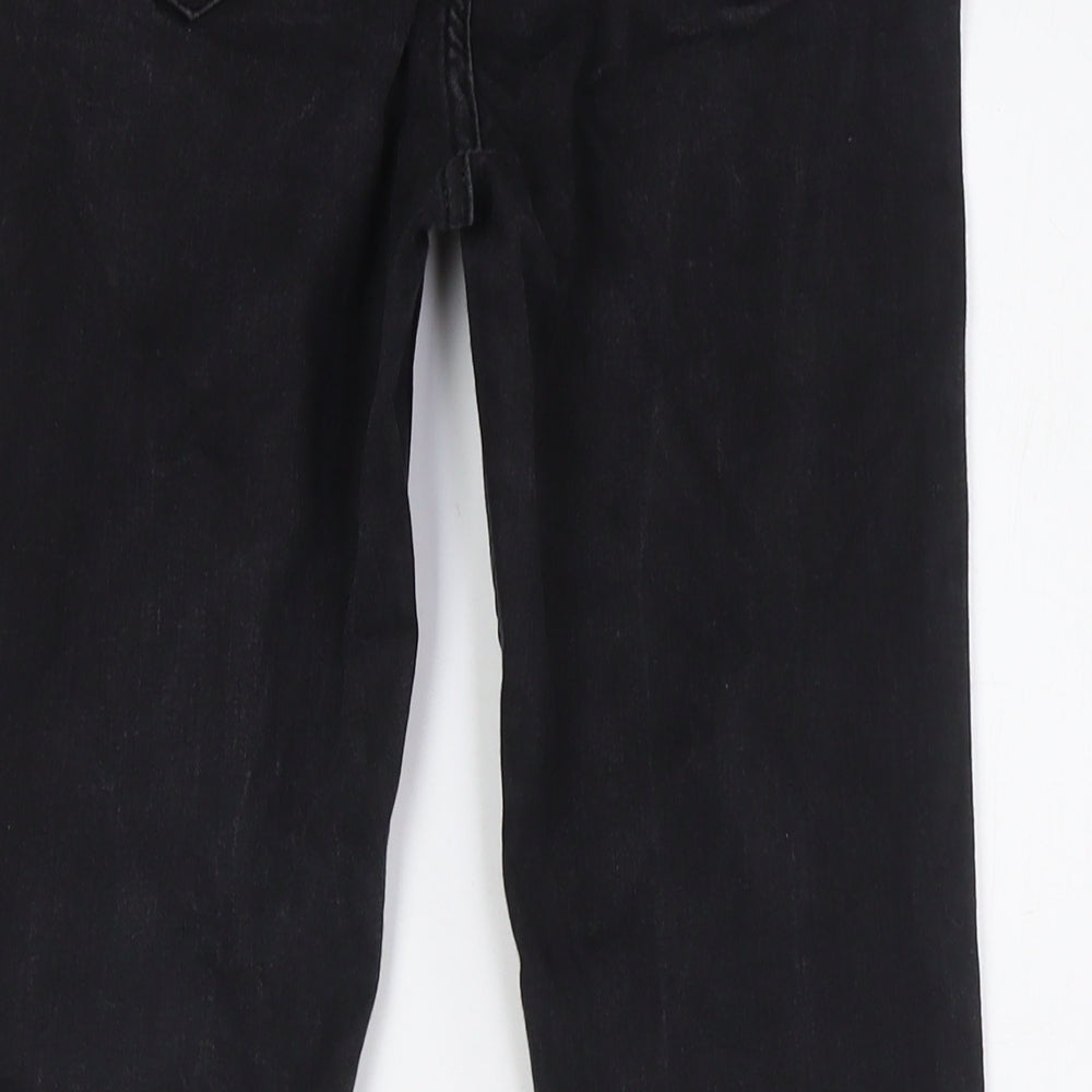 Warehouse Womens Black Cotton Skinny Jeans Size 12 L28 in Slim Button