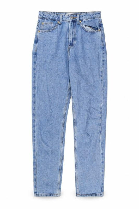 Denim Co Womens Blue Cotton Mom Jeans Size 8 L30 in Regular Button